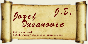 Jožef Dušanović vizit kartica